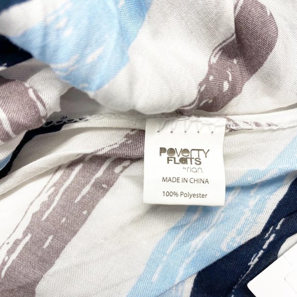 NEW POVERTY FLATS Stripe Rectangle Sarong Scarf - Picture 3 of 4